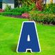 Blue Letter (A) Corrugated Plastic Yard Sign, 24in